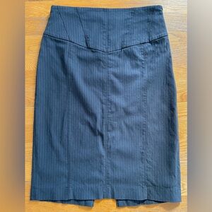 Express Design Studio Pinstripes Pencil Skirt High Rise Bodycon Size 8